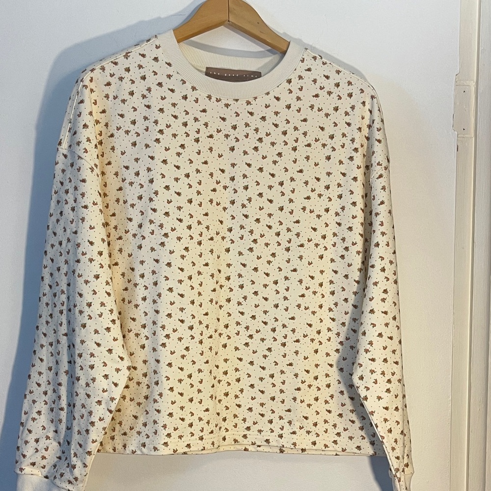 Good Alma Women's Primrose organic cotton ditsy floral sweatshirt XL